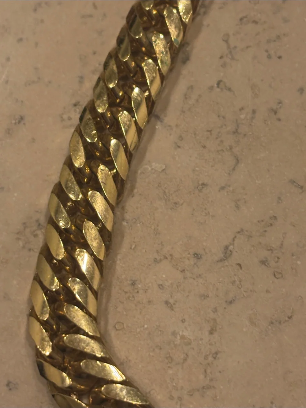 Gold-Tone Vintage Napier Cuban Link Chain Necklace